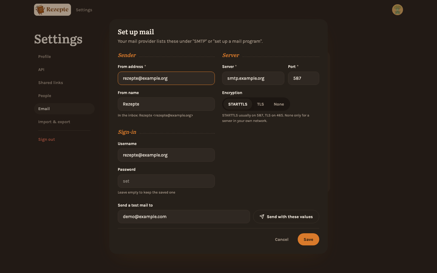 Setting up mail