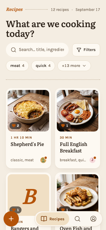 The overview on a phone with the bottom navigation