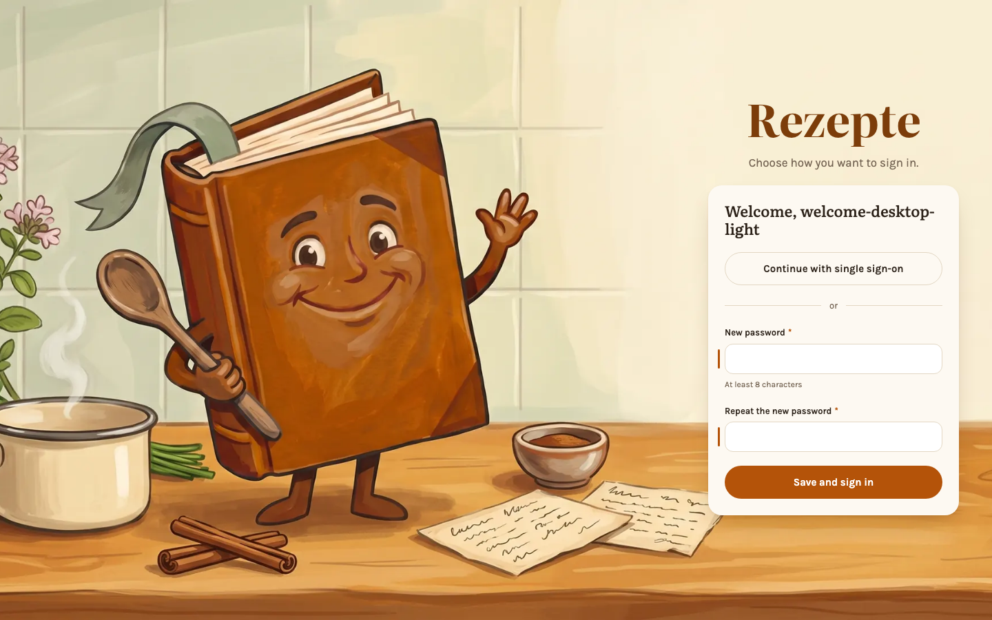 What the link opens to for the person you invited
